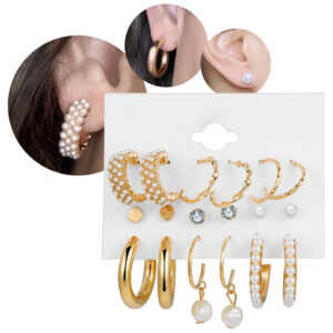 zarcillos de 6 pares